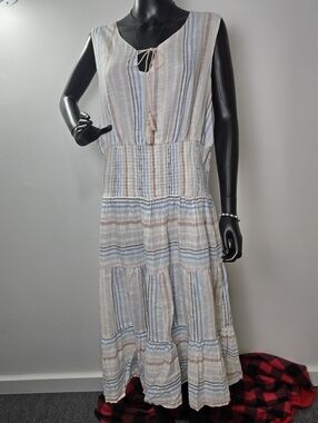 Shoreline Multicolor Striped Sleeveless Dress